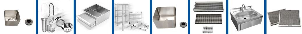 Stainless steel sinks, benches, shelving, grates and filters made by Bomaderry Sheetmetal